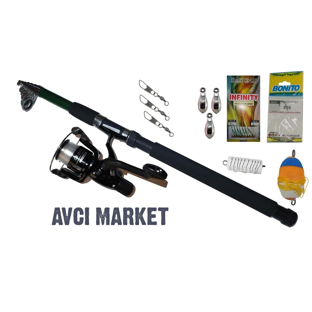 KIYI BALIKÇILIĞI İÇİN KAMIŞ MAKİNE FULL OLTA SETİ 3