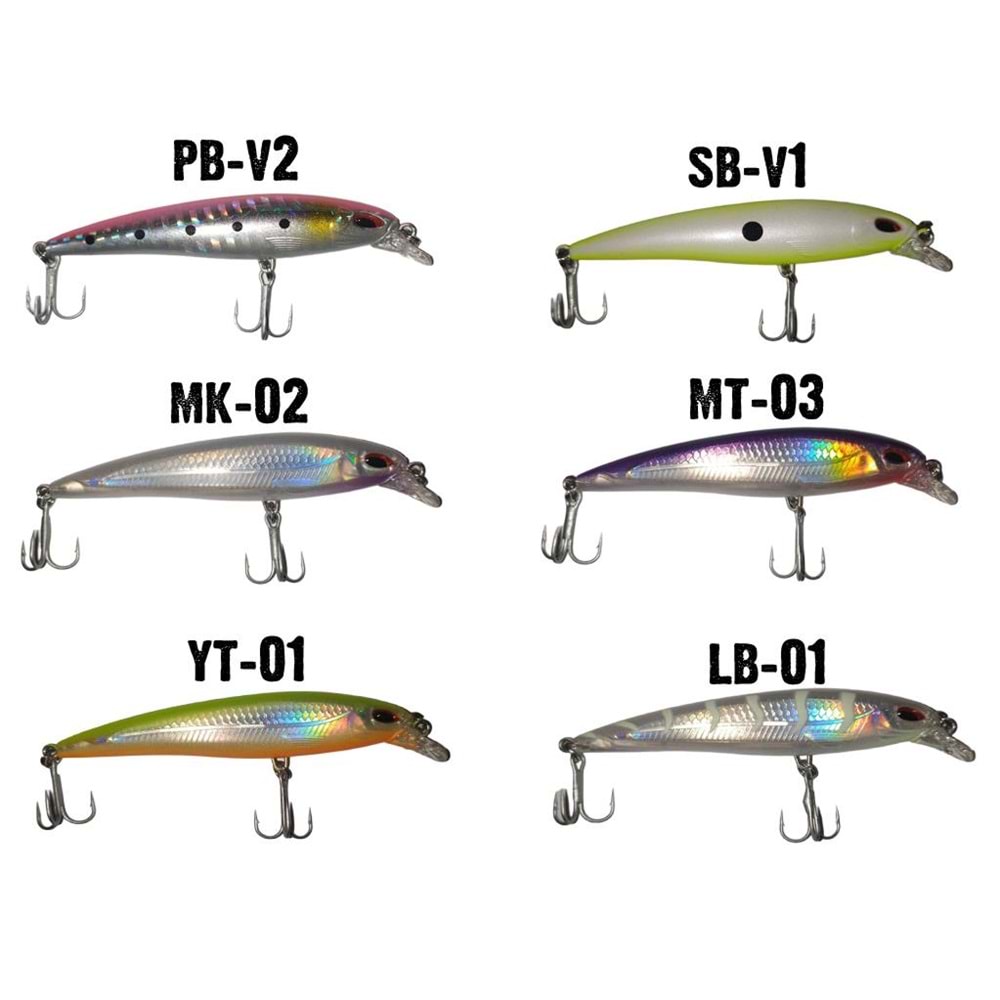 Seahorse X-Rap 80mm 7gr Kurşun Arkası Rapala Maket Balık - PB-V2