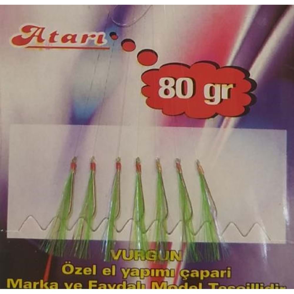 VURGUN 80gr 7 iğneli Açık Yeşil Organze Çapari