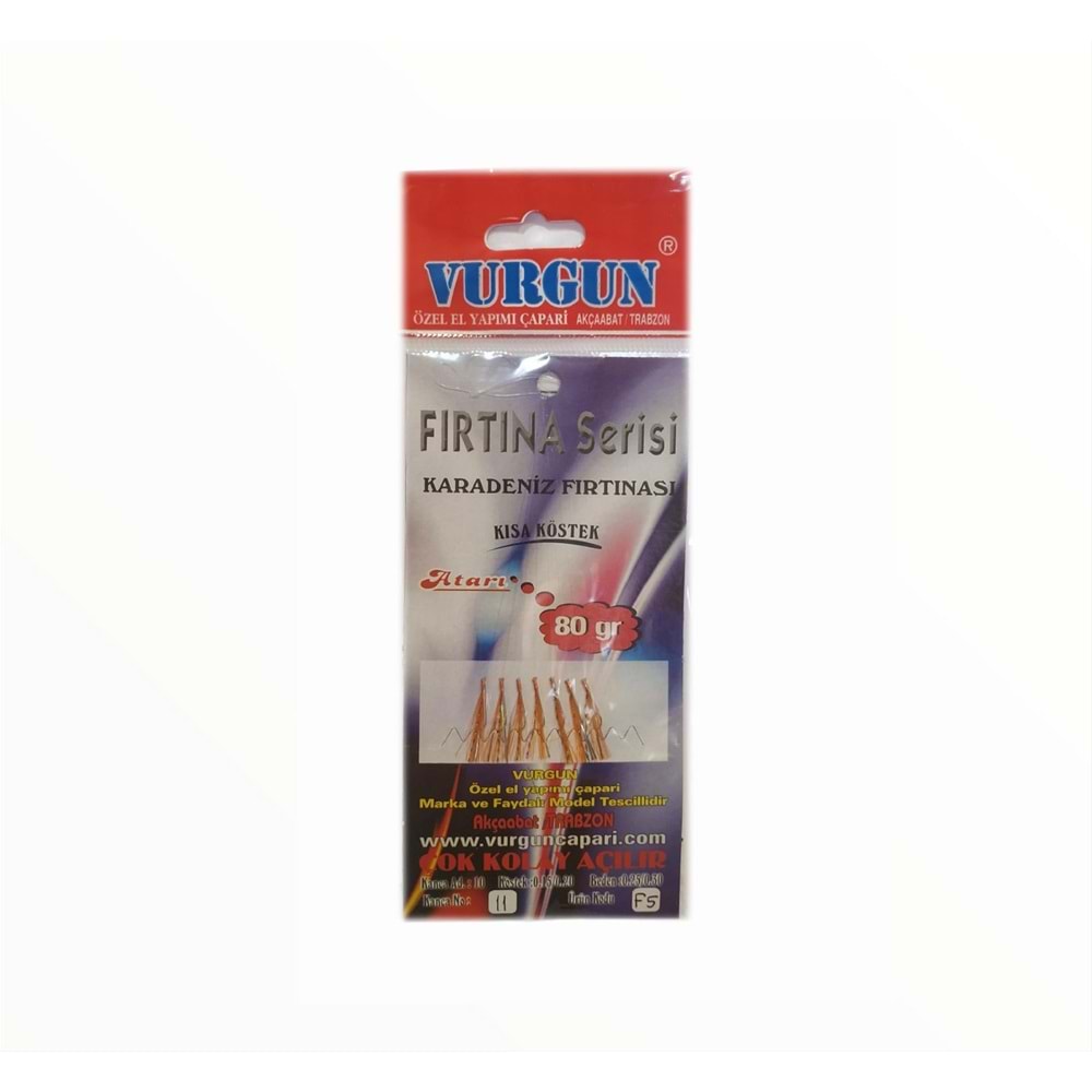 VURGUN 80gr 7 iğneli Turuncu Renkli Organze Çapari