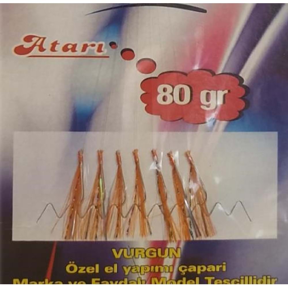VURGUN 80gr 7 iğneli Turuncu Renkli Organze Çapari