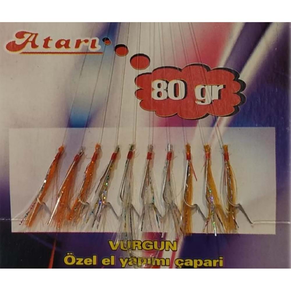 VURGUN 80gr 10 iğneli Turuncu Beyaz Renkli Organze Çapari