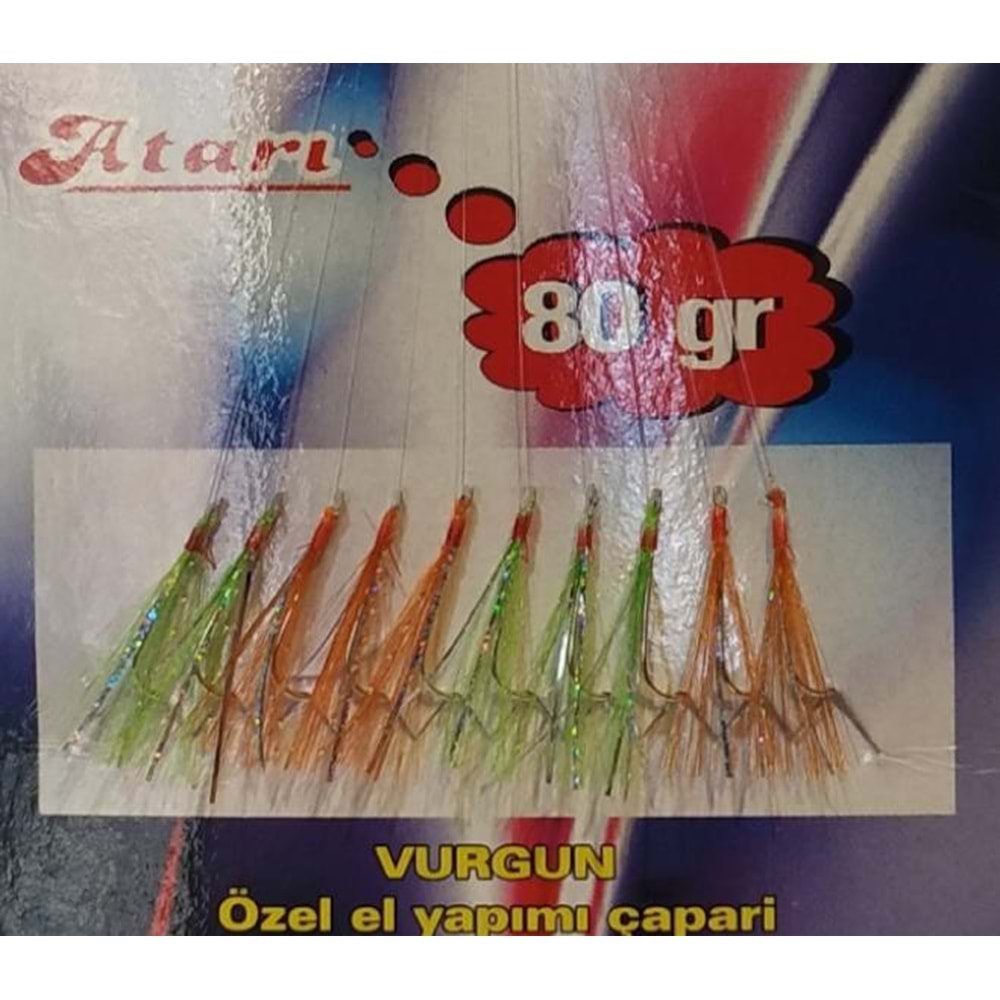 VURGUN 80gr 10 iğneli Turuncu Yeşil Renkli Organze Çapari