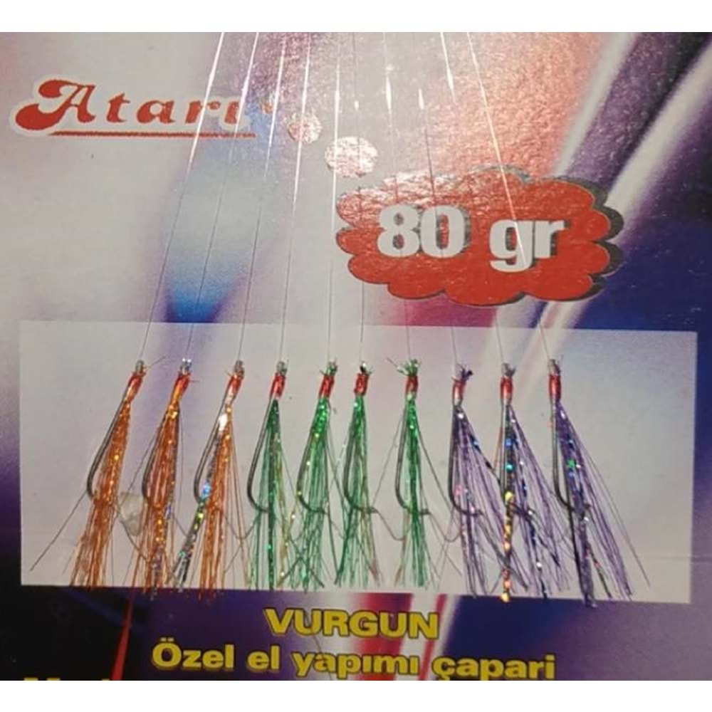 VURGUN 80gr 10 iğneli Üç Renkli Renkli Organze Çapari