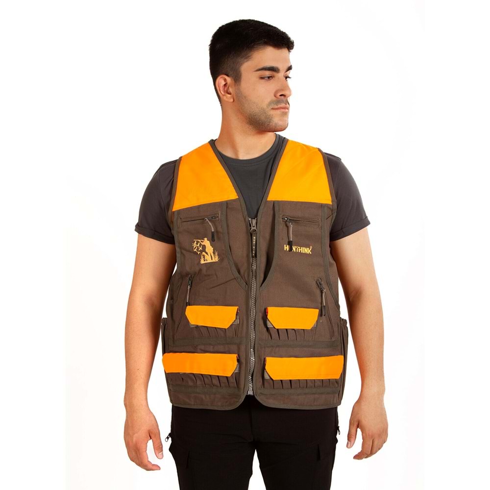 Hunthink Camel Turuncu Avcı Yeleği - M