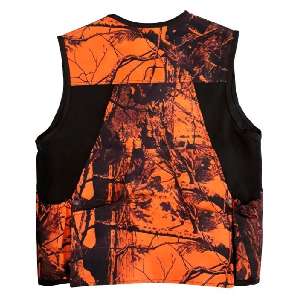 HAKİ TURUNCU KAMUFLAJ AVCI YELEĞİ YEL27173HT - M