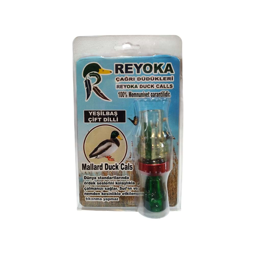 Reyoka Çift Dil Yeşil Baş Ördek Çağrı Düdüğü