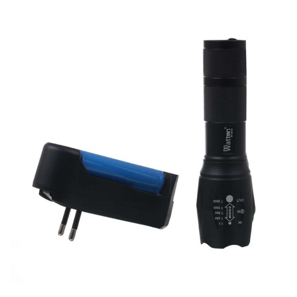 WATTON WT-023 TX6 ULTRA YÜKSEK IŞIK GÜÇLÜ SARJLI ZOOMLU EL FENERİ