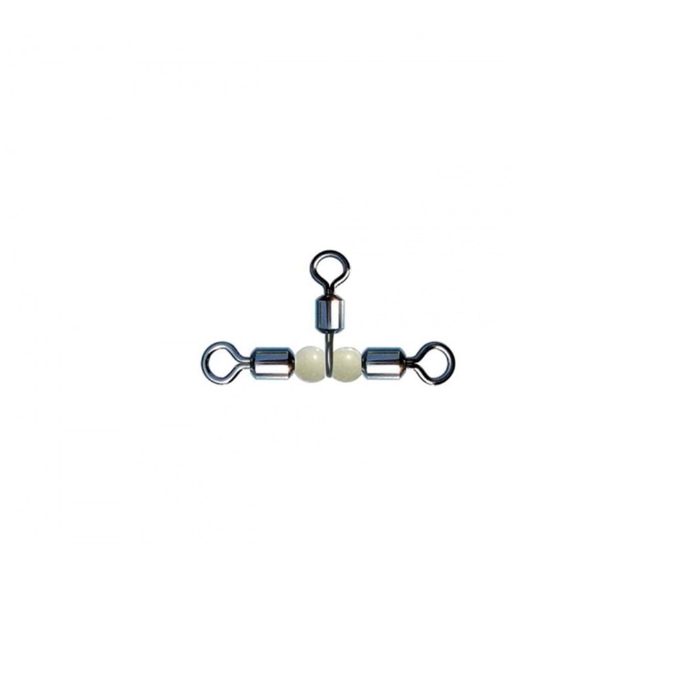 Fırdöndü Rolling Swivel Crossline Pear Beads 3lü Boncuklu - 2-0X1-0