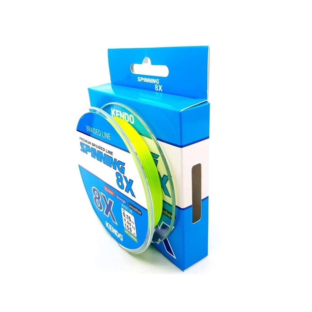 Kendo Spinning 8X Fighting 0,17mm 150 mt Örgü ip Apple Green