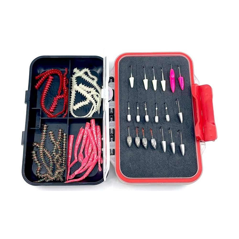 Kendo Çift Taraflı Lrf - Jig Head ve Yem Kutusu