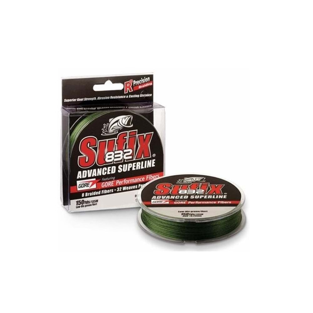 SUFIX 832 0.13mm ADVANCED SUPER LOW VIS GREEN 120 Mt.