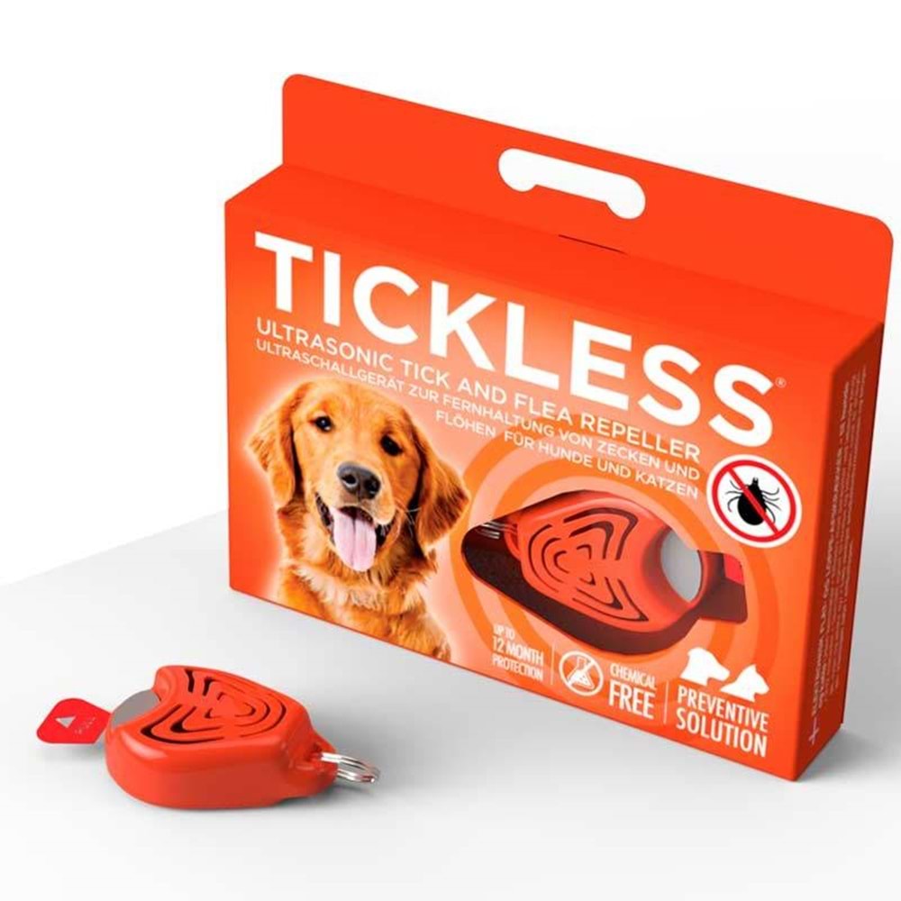 Tickless Pet Ultrasonic Turuncu - Kedi ve Köpek İçin Kene Bit Pire Kovucu
