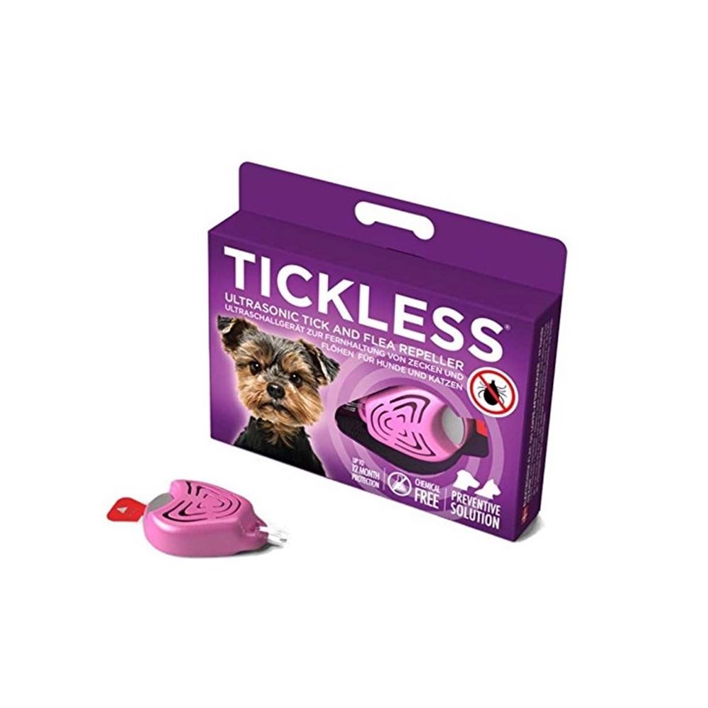 Tickless Pet Ultrasonic Pembe - Kedi ve Köpek İçin Kene Bit Pire Kovucu