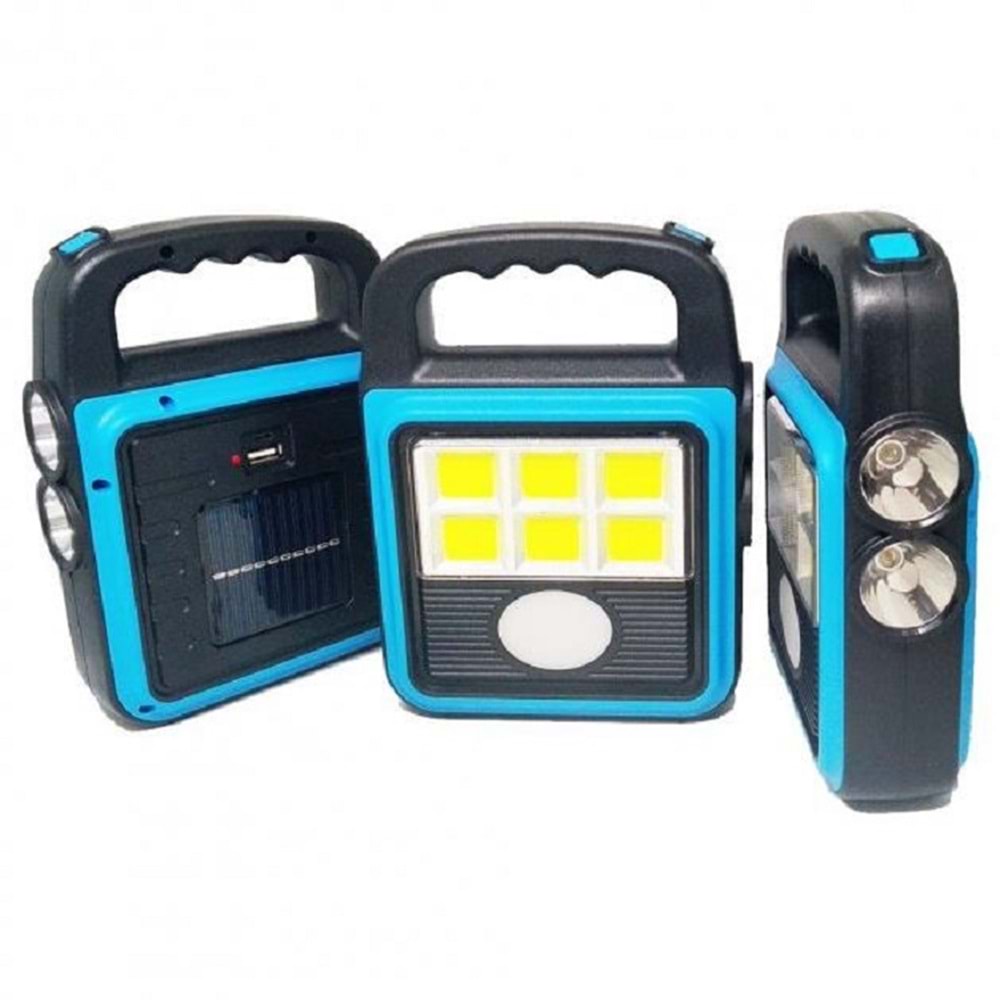 Güneş Enejili Solar Akülü Kamp Lambası Mini Işıldak HS-8020D