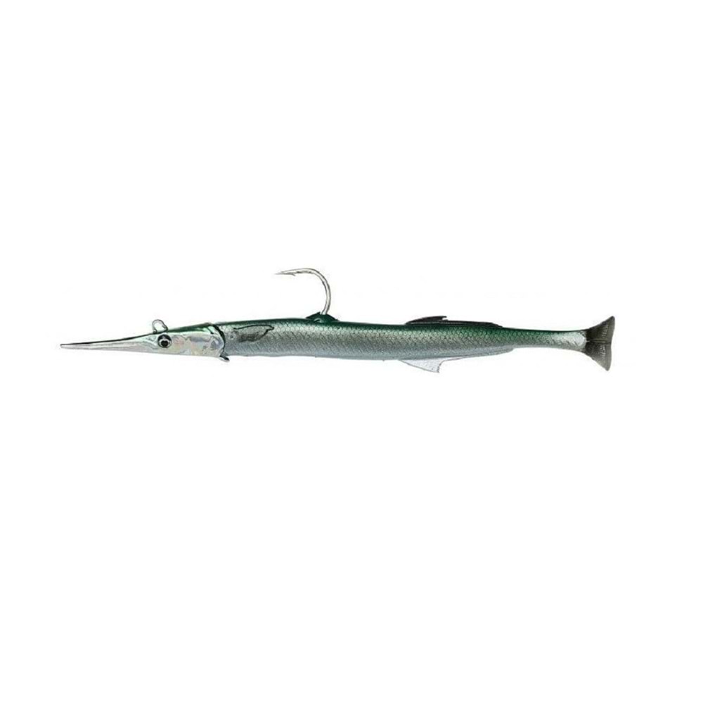 Savage gear Line Thru Green Needlefish Pulsetail 2+1 30cm 85gr Silikon Zargana Sahtesi