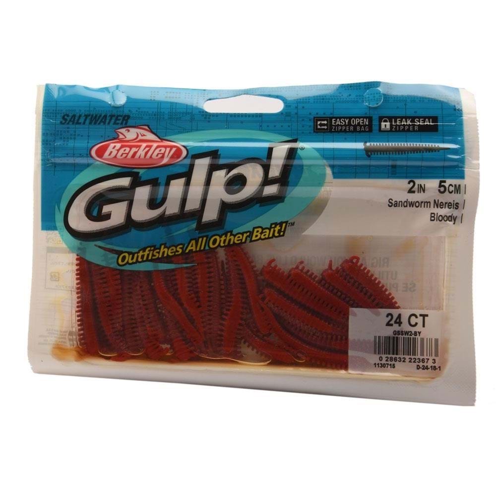 BERKLEY GULP ALIVE SANDWORM BLOODY 5CM OLTA YEMİ 24LÜ PAKET