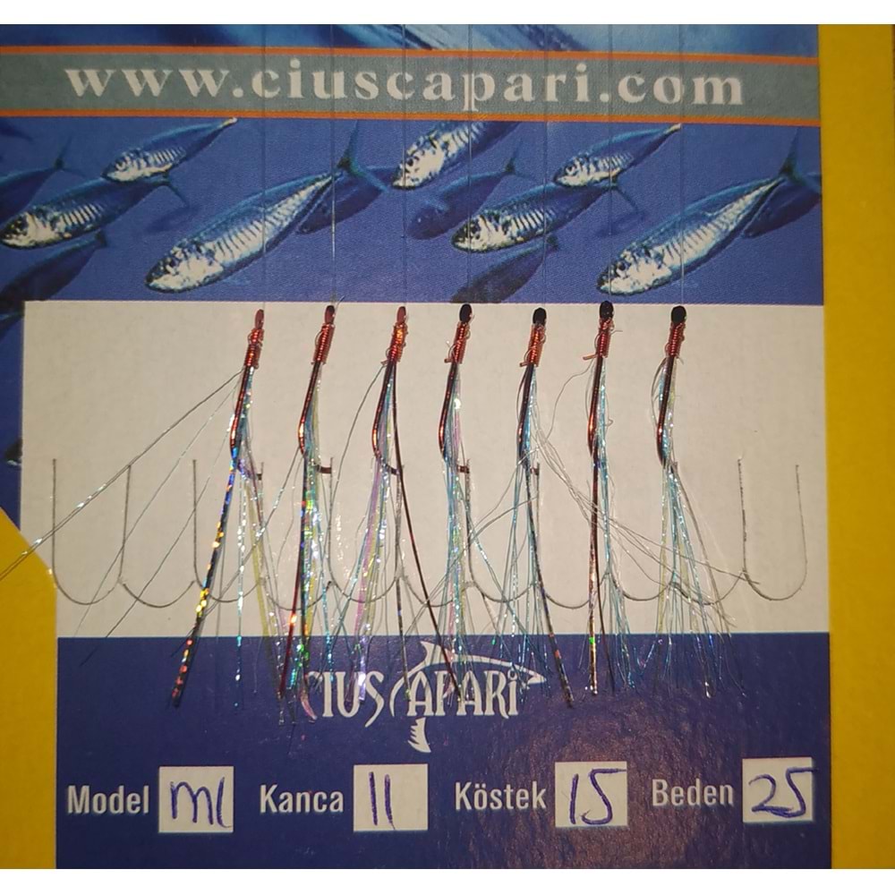 M1 KIRMIZI 7 İĞNELİ MAVİ SİMLİ KISA KÖSTEK MARMARA SERİSİ ÇAPARİ