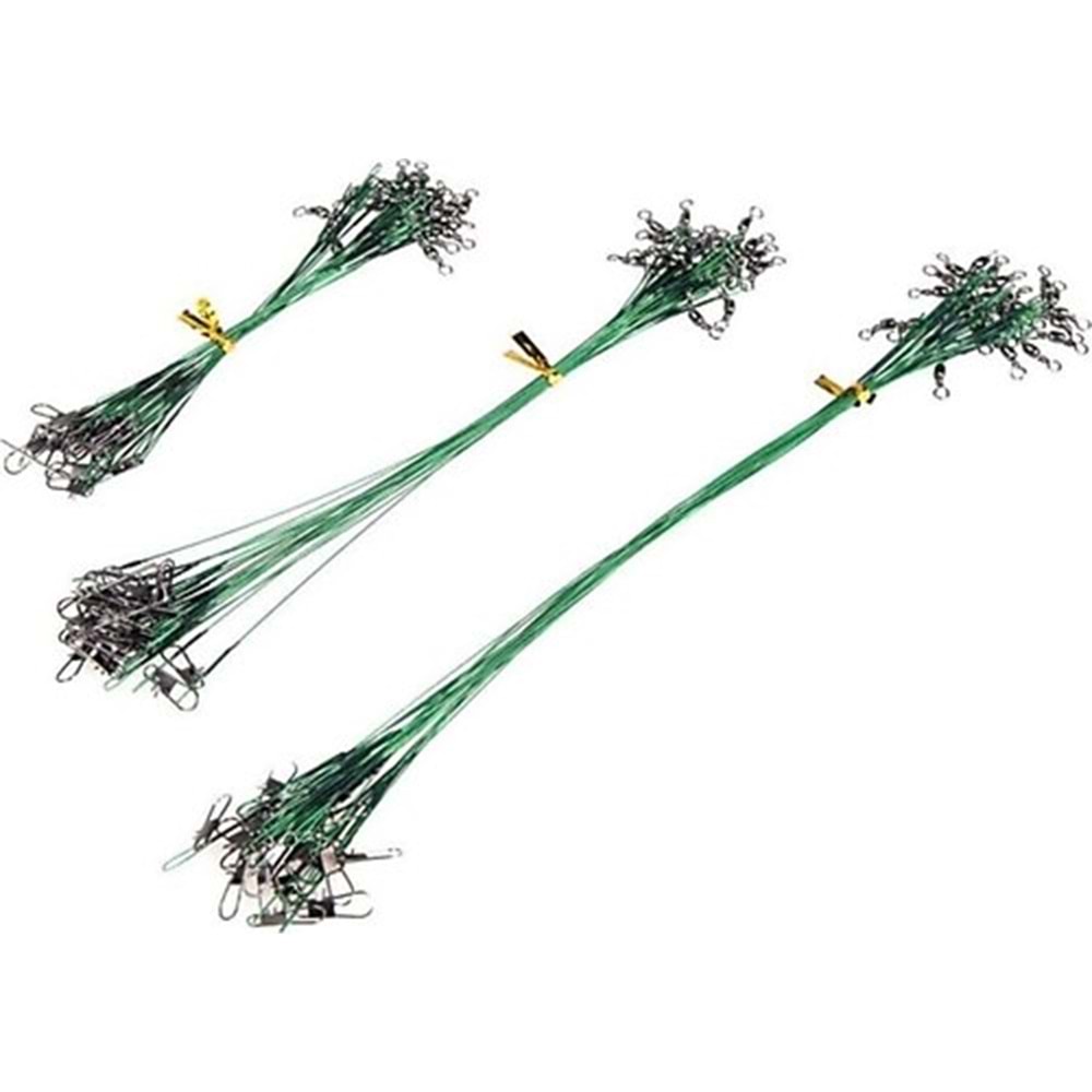 Yeşil Renk Çelik Tel Fırdöndülü Klipsli 10lu Paket HG2507 - 30 CM