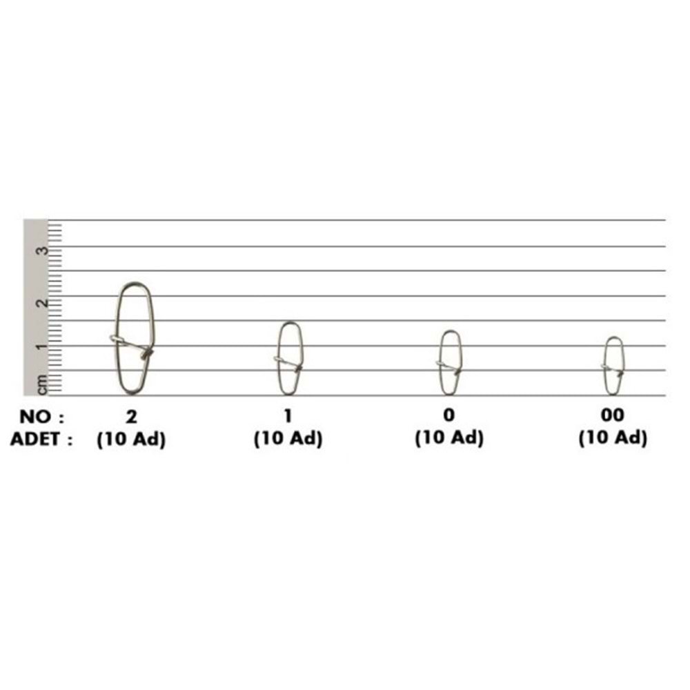 Fighters Nice Snap Klips Rapala Klipsi Paket 10 Adet - NO-00