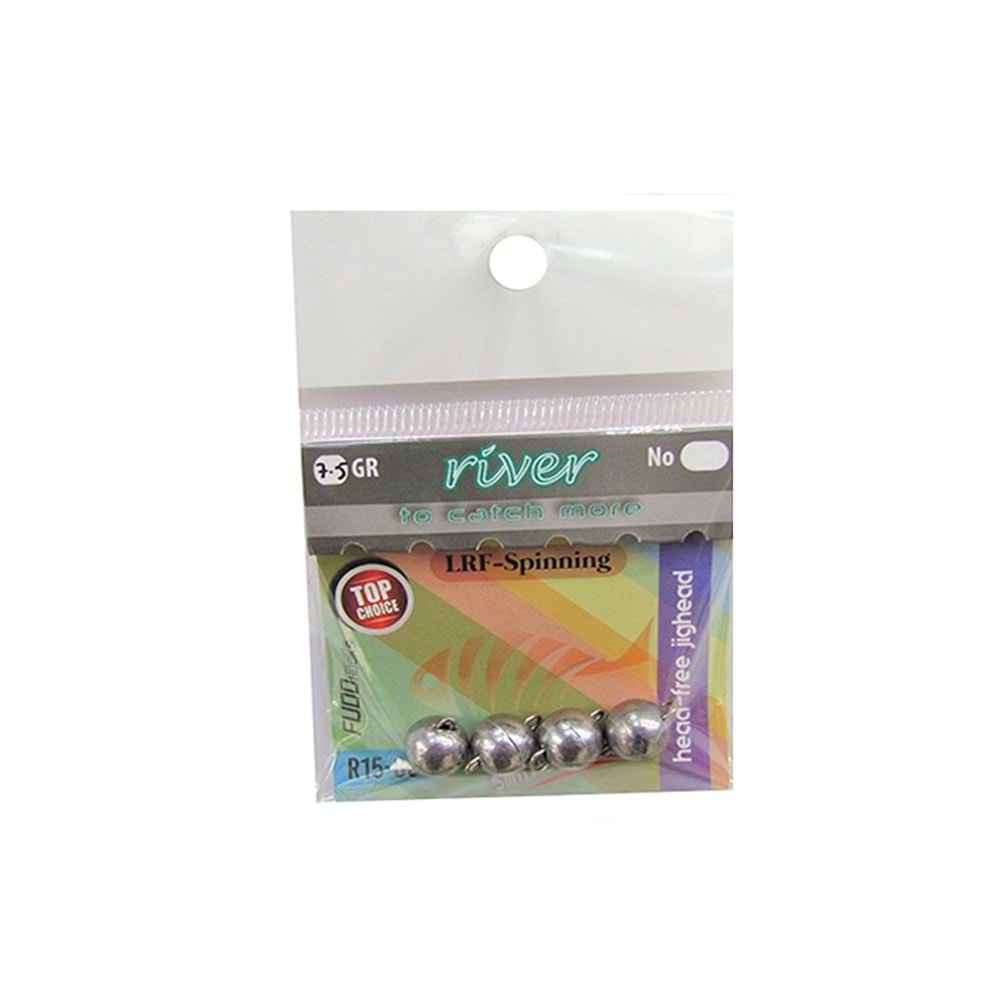River Hareketli İğnesiz Jig Head Kurşunu 4 Parça - 4.5 GR