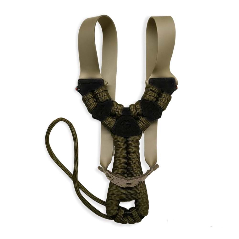 Avcı Sapanı Arpacıklı Paracord İpli Profesyonel Slingshot