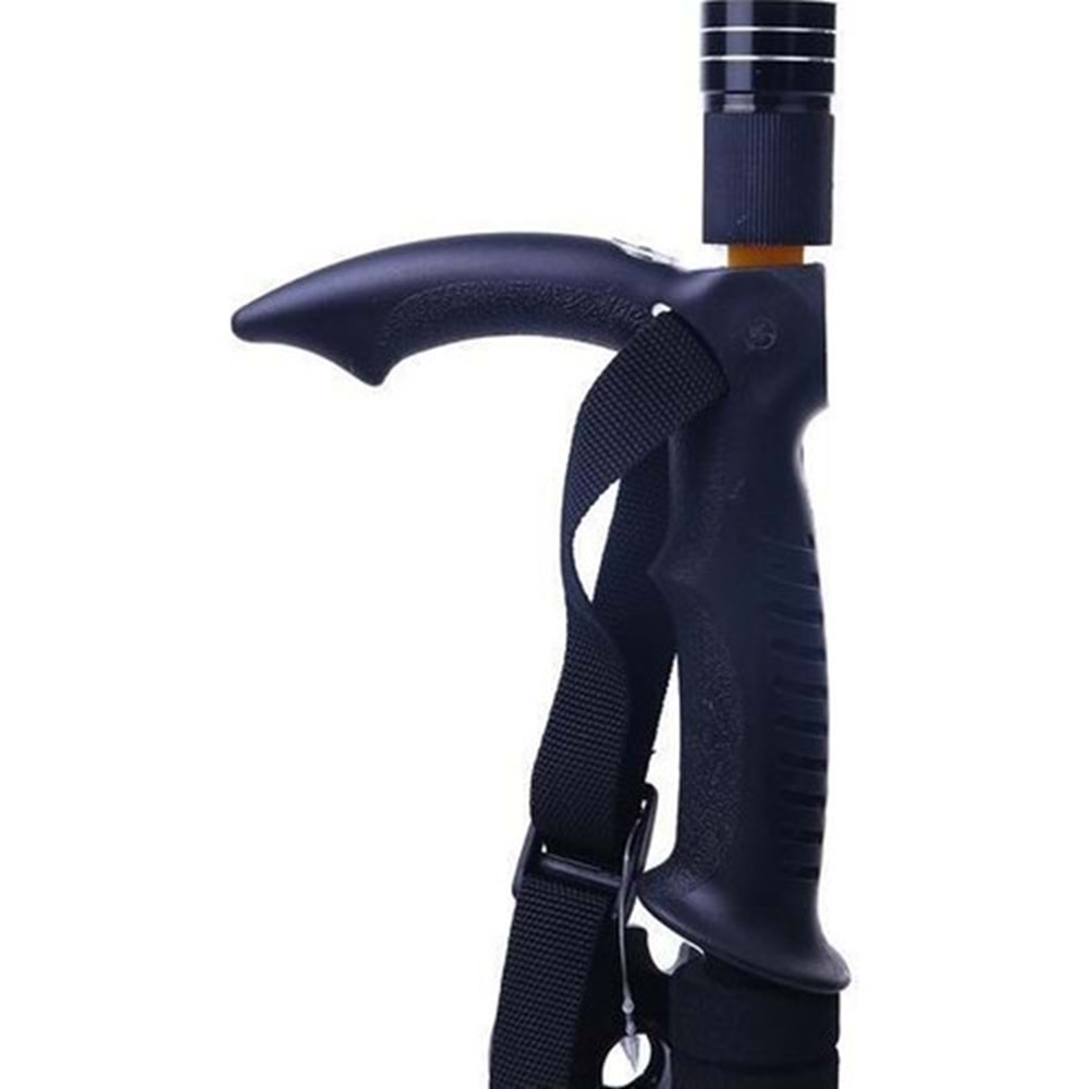 Yolunuzu Aydınlatan Fener Amotisörlü Baston BlackWatton Wt-002