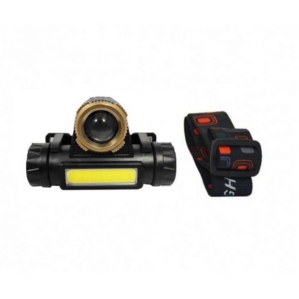 1200 Lümen COB LED-USB Şarjlı-Zoomlu-Oynar Başlıklı Kafa Lambası
