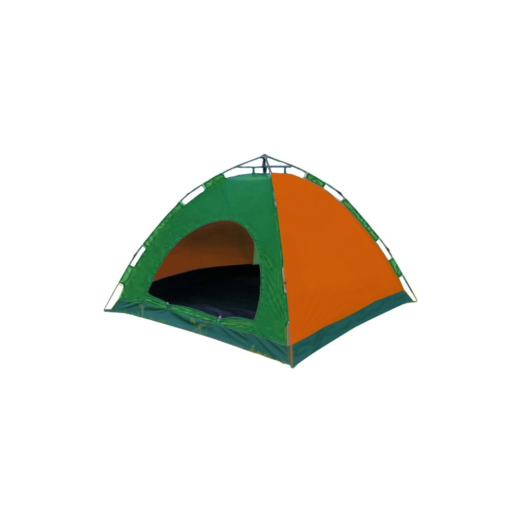 Crown Turuncu Yeşil Otomatik Kamp Çadırı 3 Kişilik 200x150x125cm