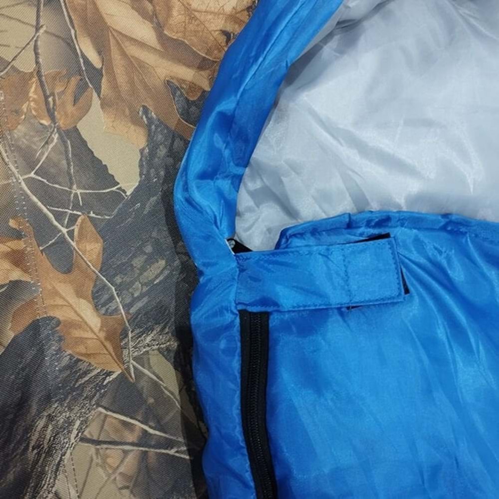 DFT Düz Başlık 190+30cm x75 Mavi -5/-10 Derece UykuTulumu