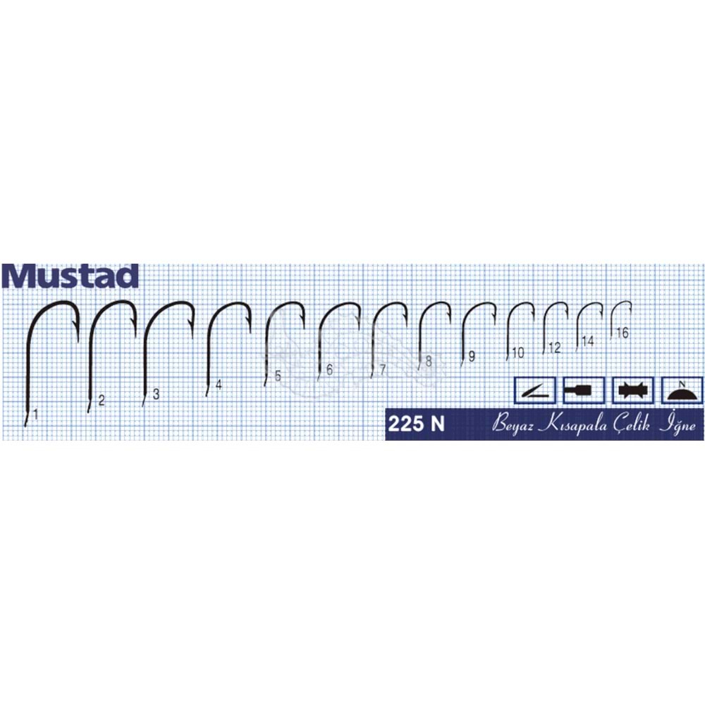 Mustad Olta İğnesi 225N 50li Paket No:2