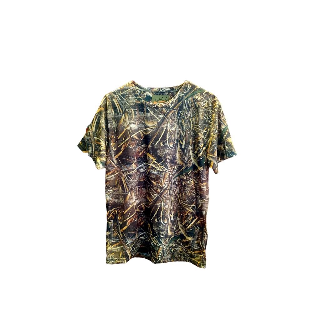 Black Hunter Sazlık Desenli Yuvarlak Yaka Kısa Kollu T-Shirt - XL