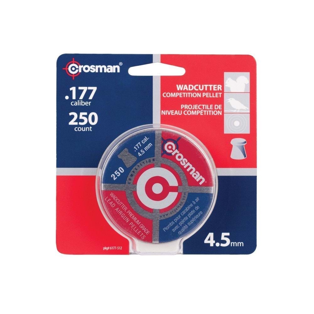 Crosman 4.5mm Wadcutter Havalı Saçma 250 Adet