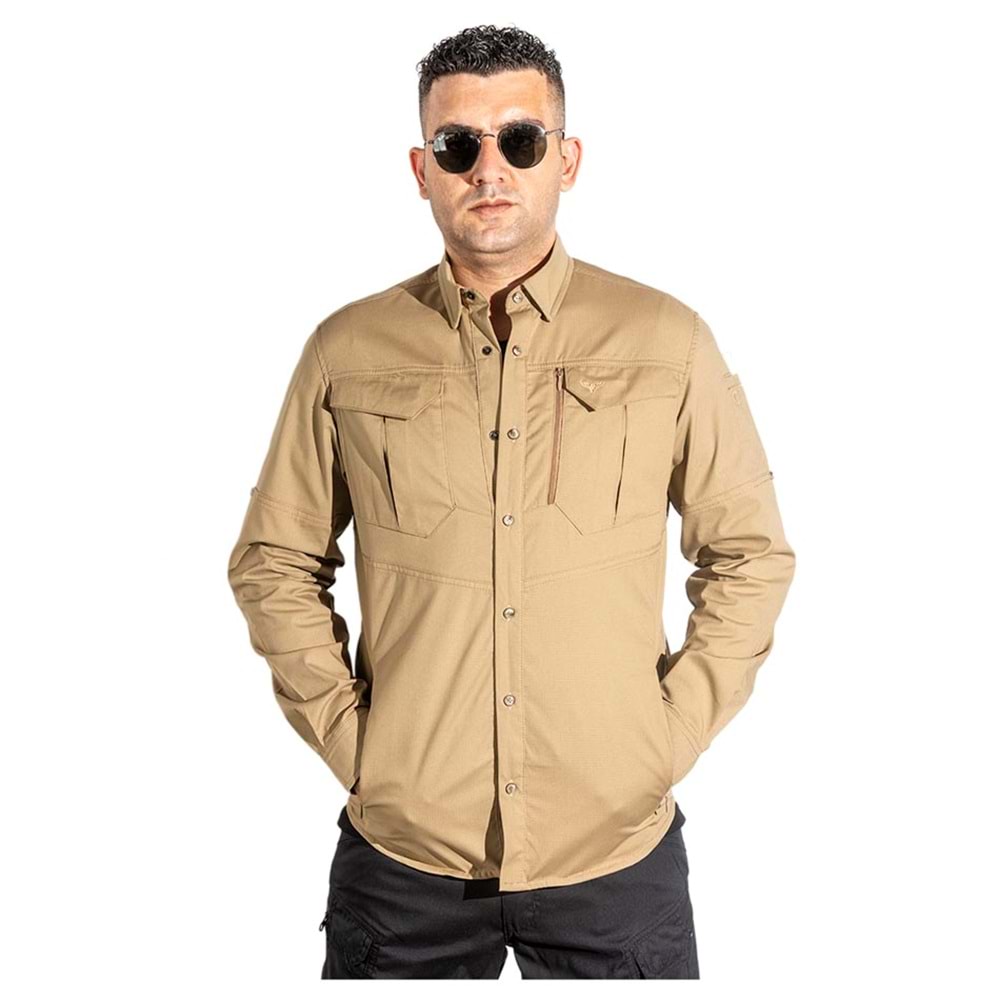 Archer 3134 Tactical Ripstop Bej Gömlek - S