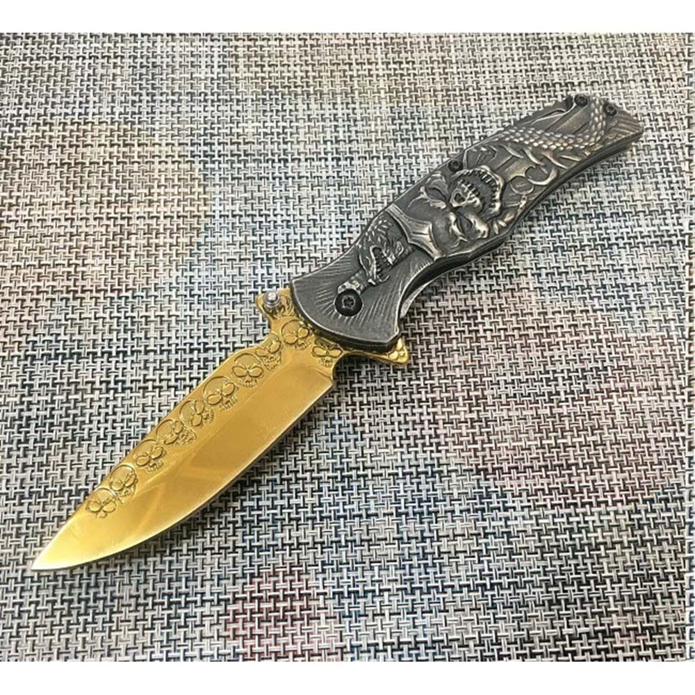 Browning Kuru Kafa Desenli Gri Gold Çakı