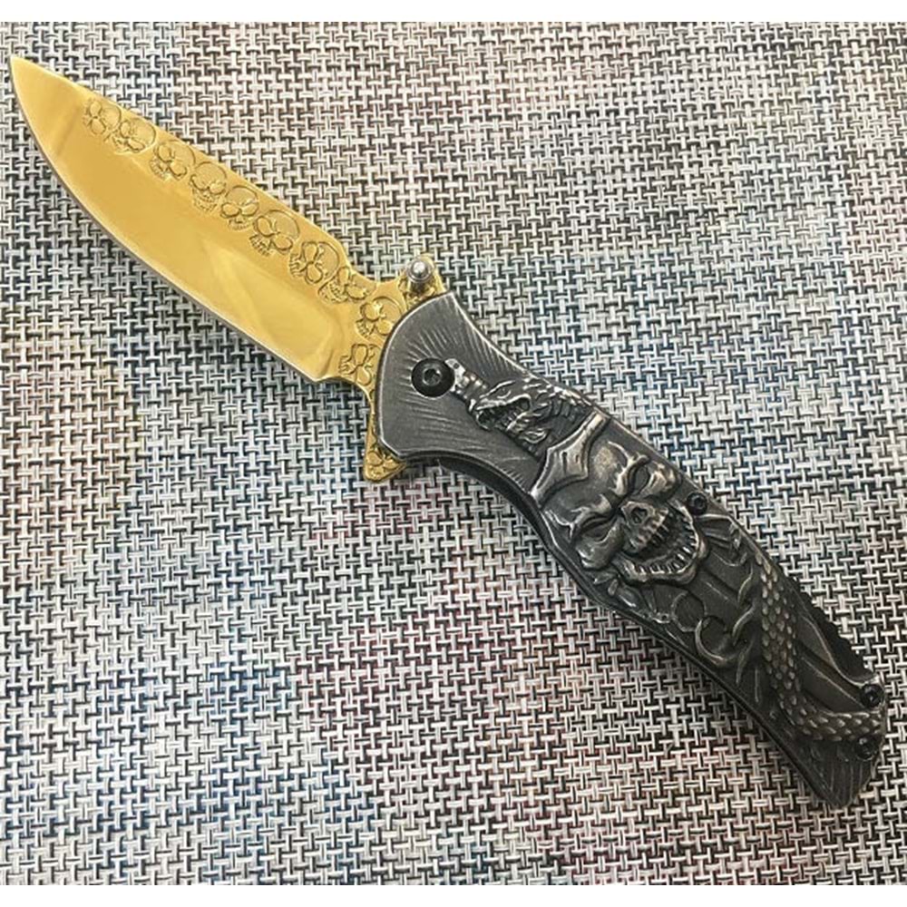 Browning Kuru Kafa Desenli Gri Gold Çakı