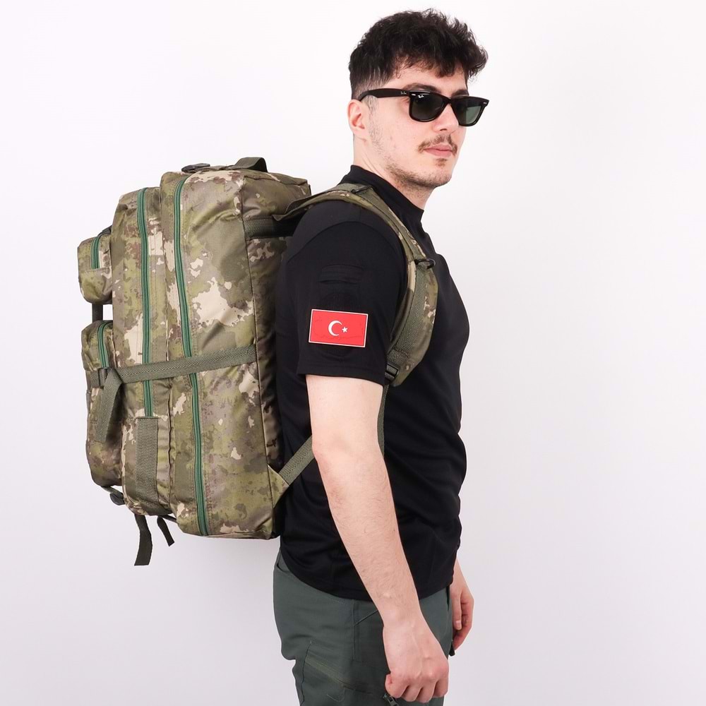 65 lt Jandarma Kamuflaj Outdoor Sırt Çantası