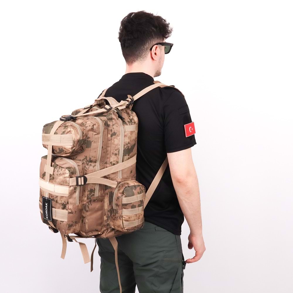 42 lt Jandarma Kamuflaj Taktik Outdoor Sırt Çantası