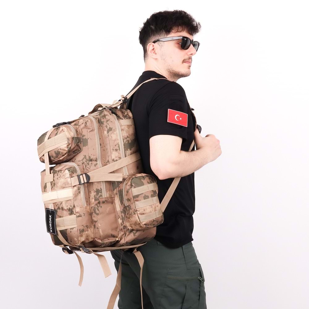 42 lt Jandarma Kamuflaj Taktik Outdoor Sırt Çantası