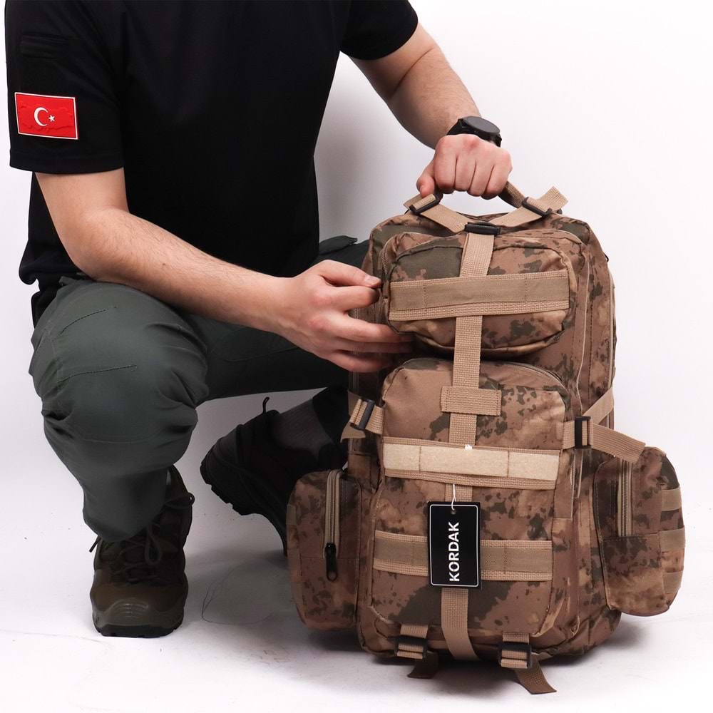 42 lt Jandarma Kamuflaj Taktik Outdoor Sırt Çantası