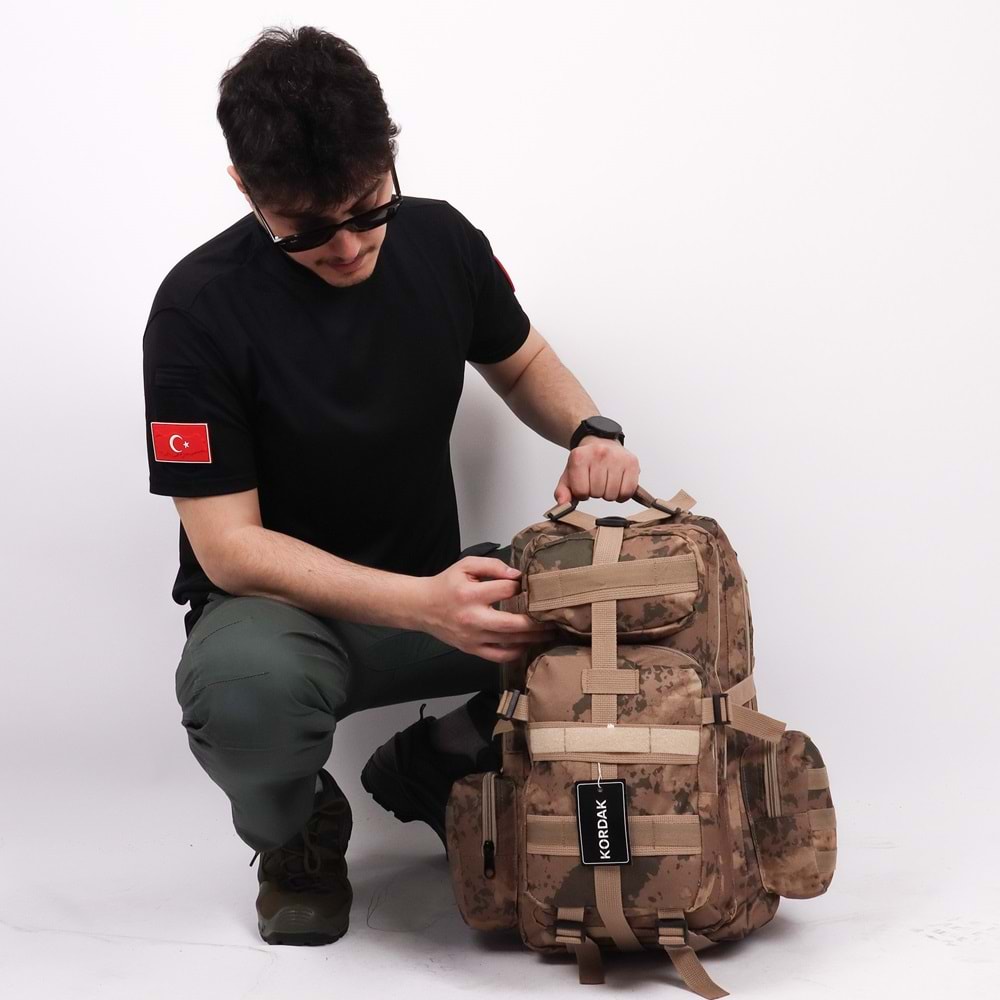 42 lt Jandarma Kamuflaj Taktik Outdoor Sırt Çantası