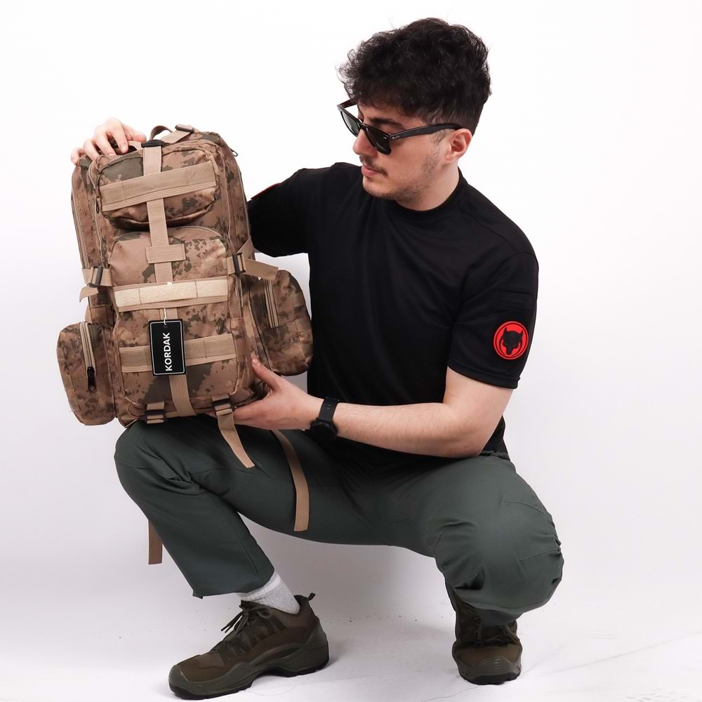 42 lt Jandarma Kamuflaj Taktik Outdoor Sırt Çantası
