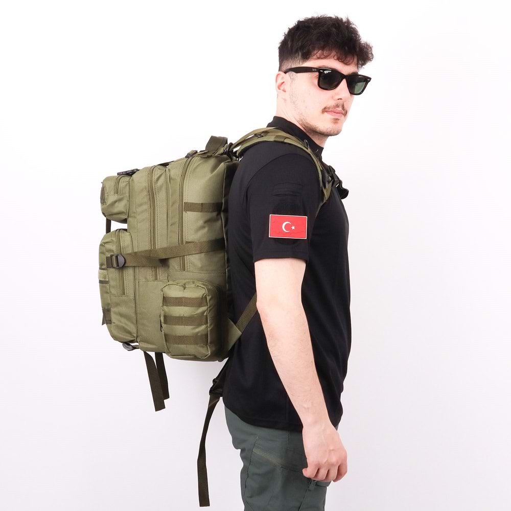 42 lt Haki Taktik Outdoor Sırt Çantası