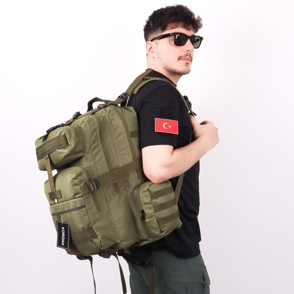 42 lt Haki Taktik Outdoor Sırt Çantası
