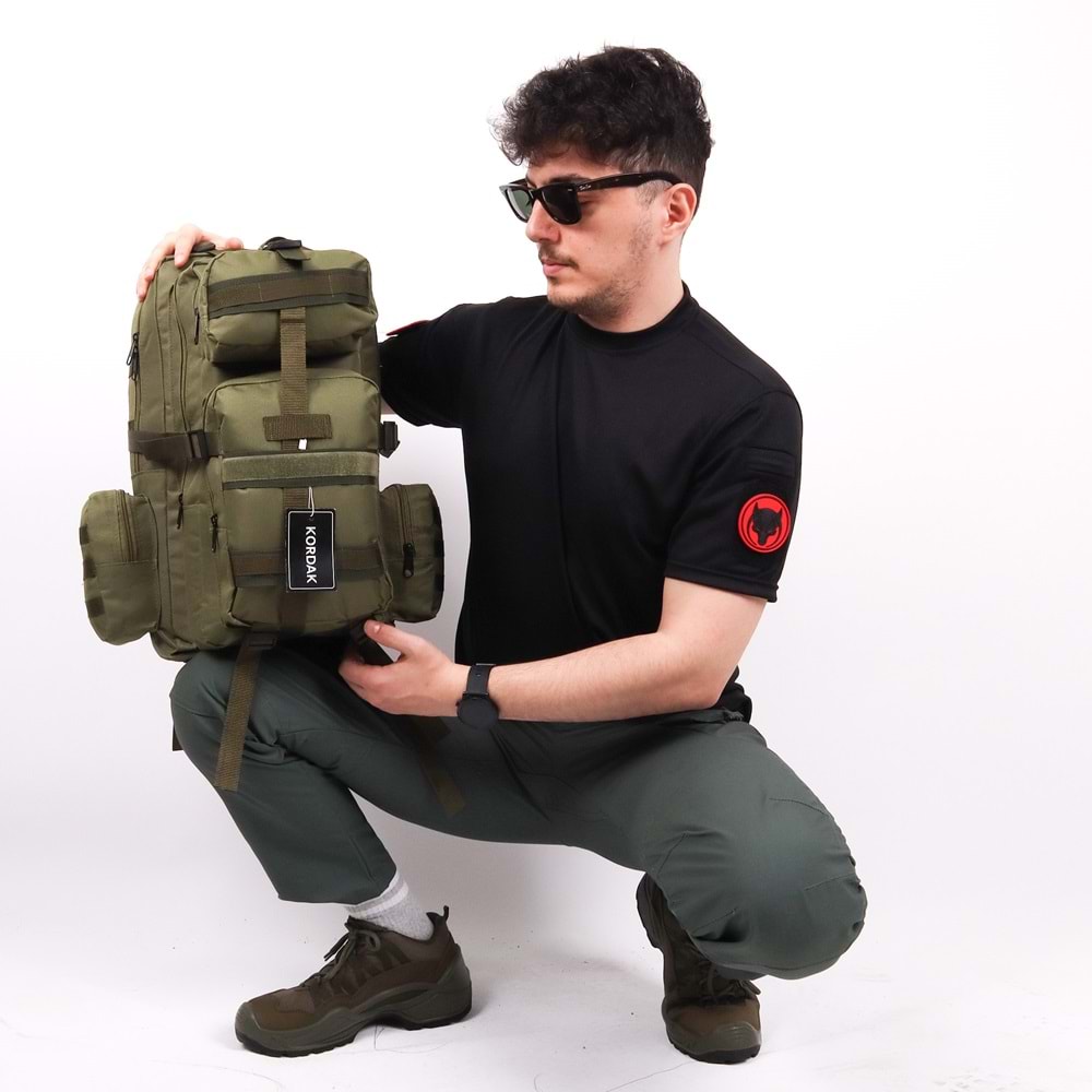 42 lt Haki Taktik Outdoor Sırt Çantası