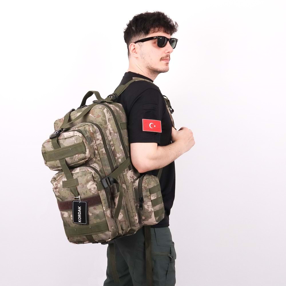 42 lt TSK Kamuflaj Taktik Outdoor Sırt Çantası