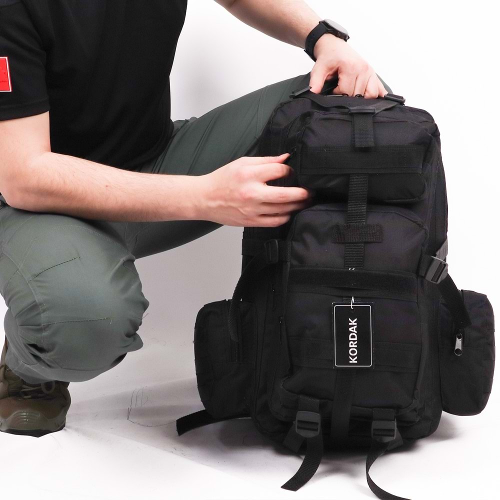 42 lt Siyah Taktik Outdoor Sırt Çantası