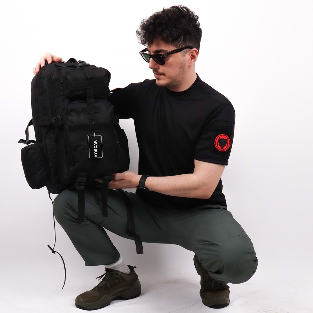 42 lt Siyah Taktik Outdoor Sırt Çantası