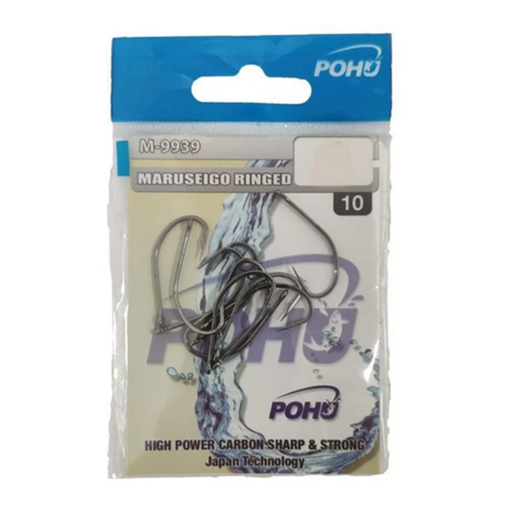 Pohu M-9939 Maruseigo Ringed 10 Adet Delikli Olta İğnesi - NO-3-0