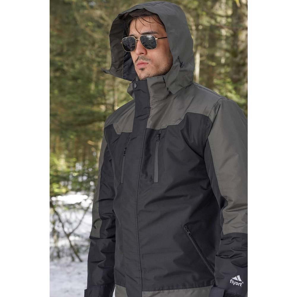 Fiyort Naroy FY163 Kapitone Su Geçirmez Haki Mont - XL